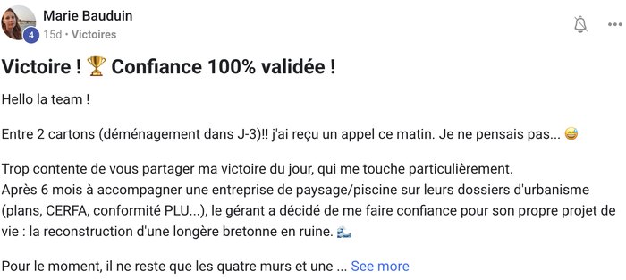 Témoignage client